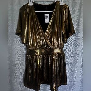 Torrid Liquid Shine Peplum Shirt